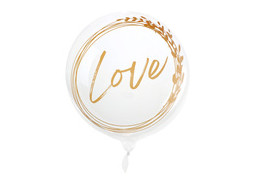 Ballon globe transparent love or