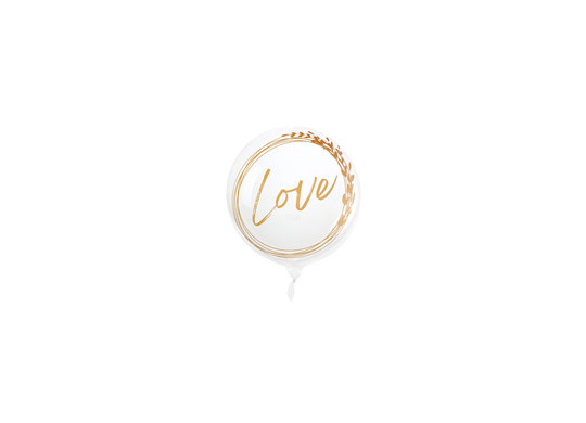 Ballon globe transparent love or