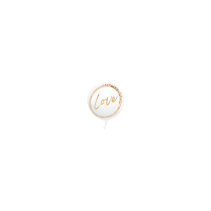 Ballon globe transparent love or