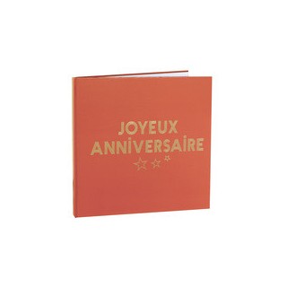 Livre d'or joyeux anniversaire star d'un jour terracotta