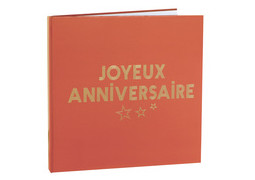 Livre d'or joyeux anniversaire star d'un jour terracotta