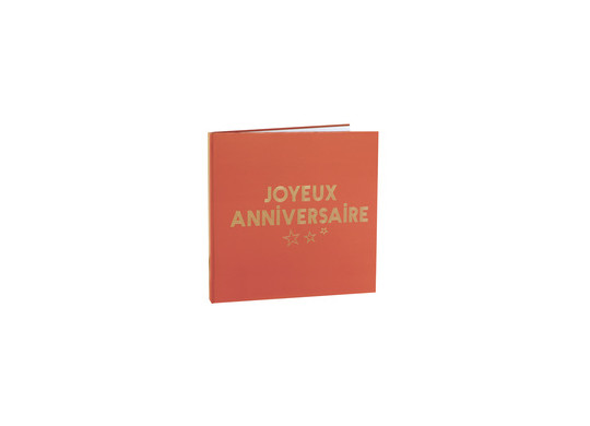 Livre d'or joyeux anniversaire star d'un jour terracotta