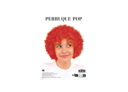 Perruque pop rouge