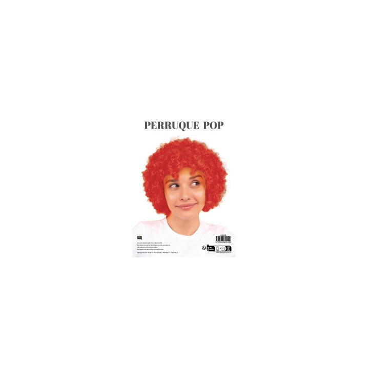 Perruque pop rouge