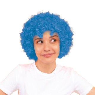 Perruque pop bleue