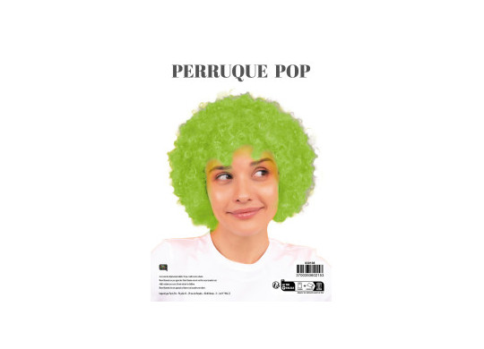 Perruque pop verte