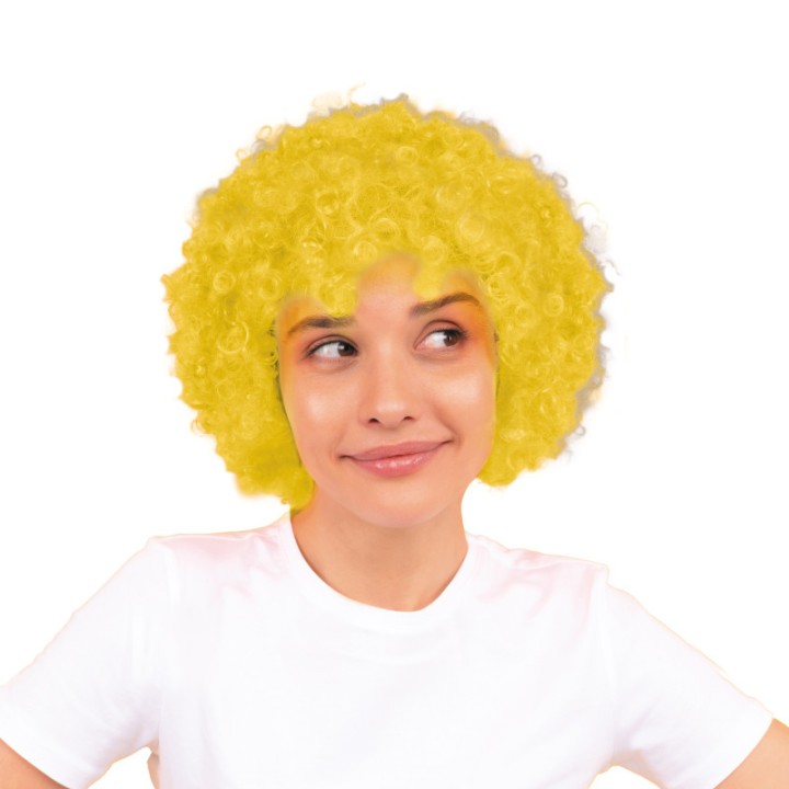 Perruque pop jaune