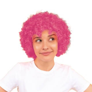 Perruque pop rose