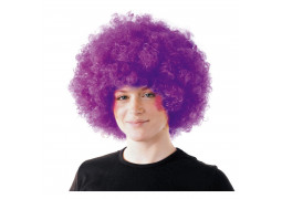 Perruque pop géante violette