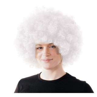 Perruque pop géante blanche