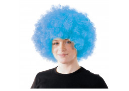Perruque pop géante bleue