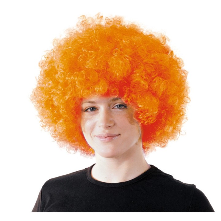 Perruque pop géante orange