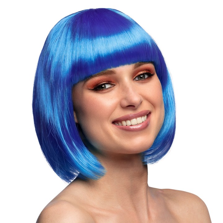 Perruque cabaret bleue