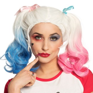 Perruque jester harley quinn - Article de fête