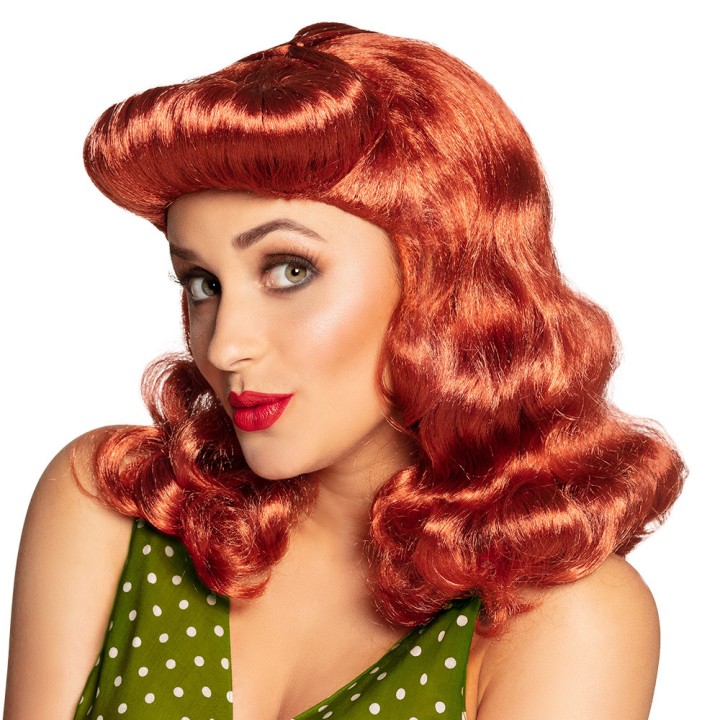 Perruque pin up roux