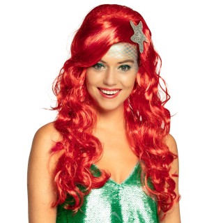Perruque sirena rouge