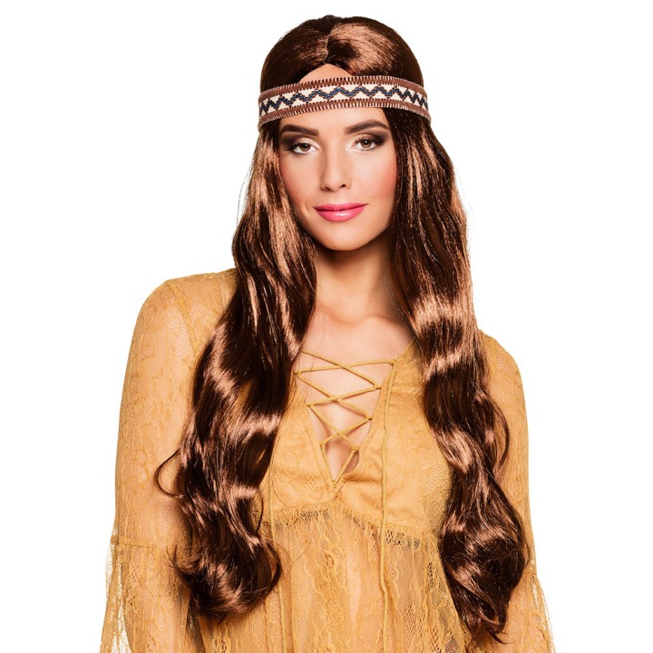 Perruque harmony marron et bandeau