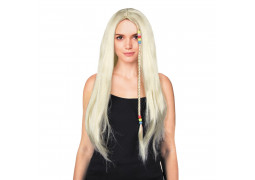 Perruque hippie femme blonde raide