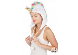 Chapeau capuche licorne