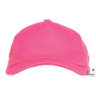 Casquette rose fluo