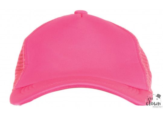 Casquette rose fluo