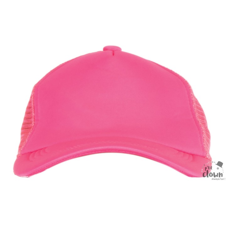 Casquette rose fluo