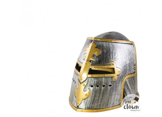 Casque de chevalier gris