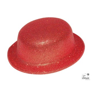 Chapeau plastique melon rouge