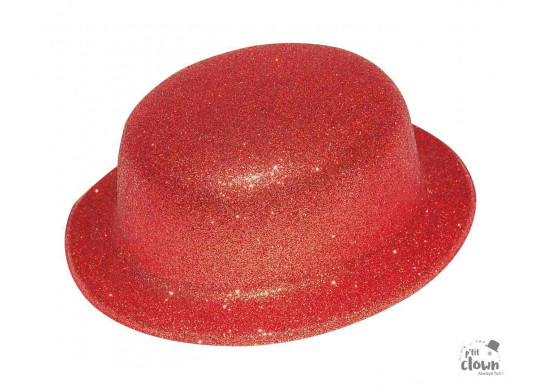 Chapeau plastique melon rouge