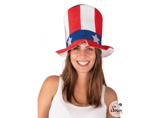 Chapeau velours haut de forme americain