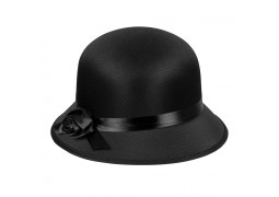 Chapeau femme cloche noir