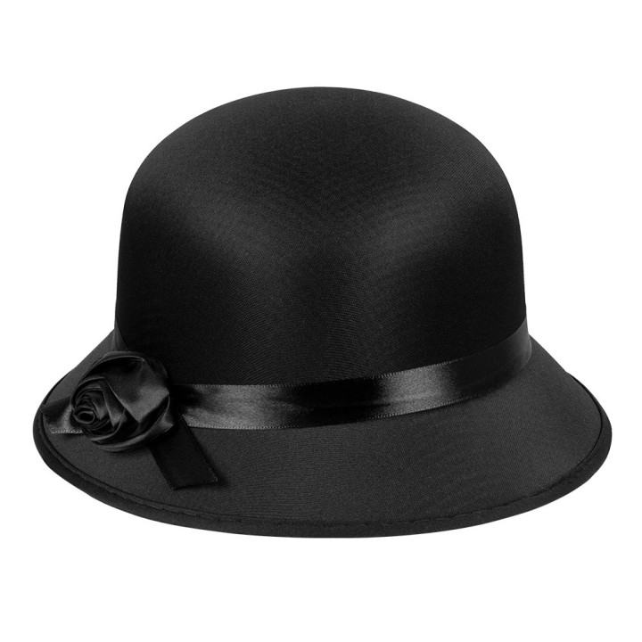 Chapeau femme cloche noir