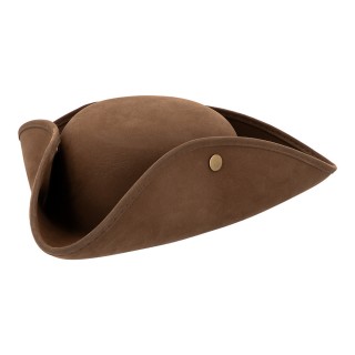 Chapeau pirate amiral marron