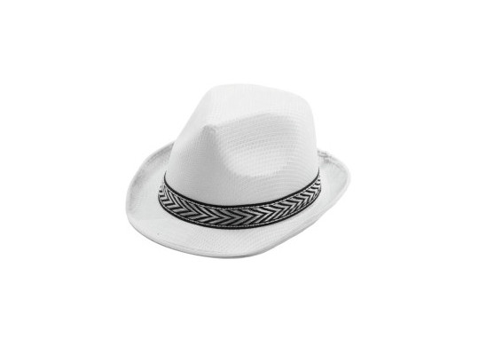 Chapeau tissu borsalino blanc