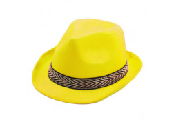 Chapeau tissu borsalino jaune