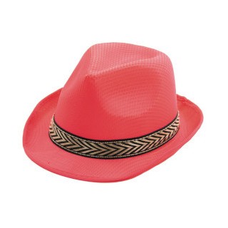 Chapeau tissu borsalino rose