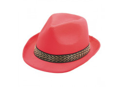 Chapeau tissu borsalino rose