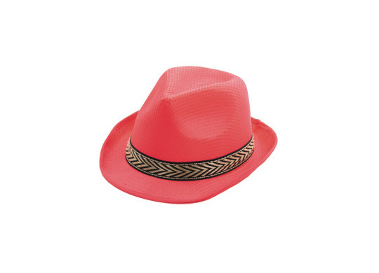 Chapeau tissu borsalino rose