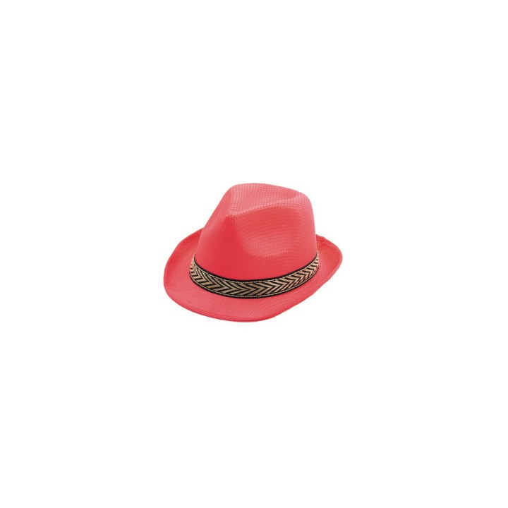 Chapeau tissu borsalino rose