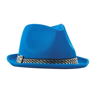 Chapeau tissu borsalino turquoise