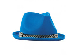 Chapeau tissu borsalino turquoise