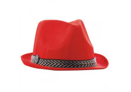 Chapeau tissu borsalino rouge