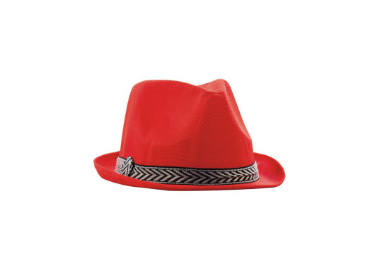 Chapeau tissu borsalino rouge