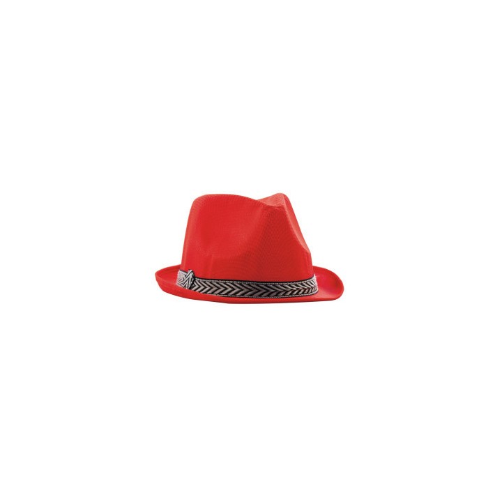 Chapeau tissu borsalino rouge