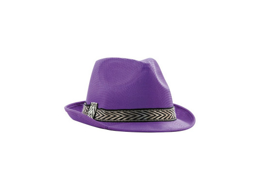 Chapeau tissu borsalino violet