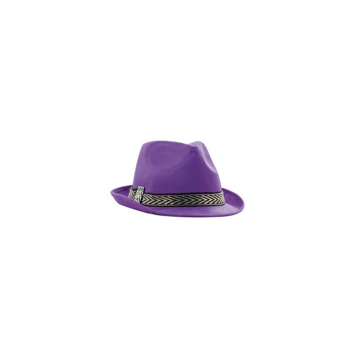 Chapeau tissu borsalino violet