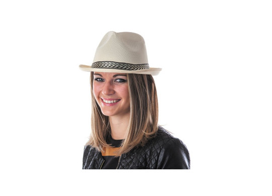 Chapeau tissu borsalino creme