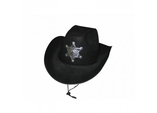 Chapeau feutre sherif noir