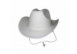 Chapeau feutre cowboy blanc