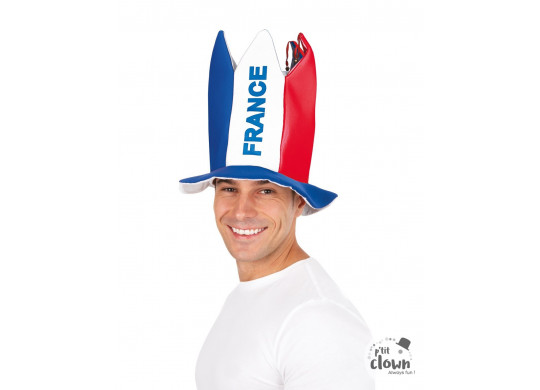 Chapeau bouffon bleu/blanc/rouge